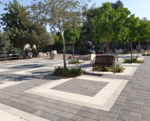 כיכר דניה ירושלים - תכנון 1:1 תכנון נוף